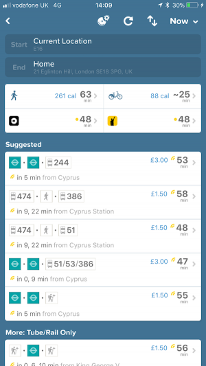 Citymapper iOS screenshot 2