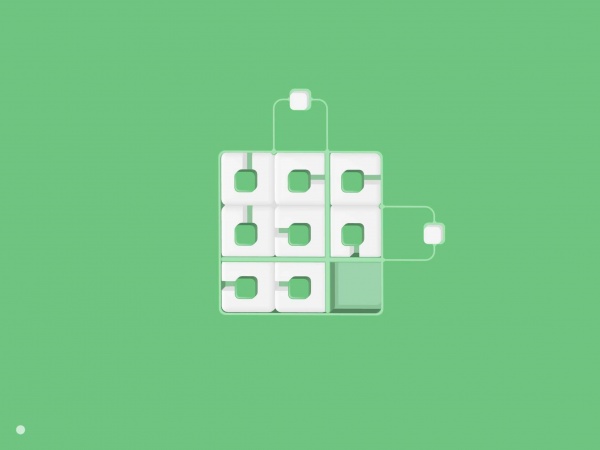 Up Left Out iOS review screenshot - A square puzzle