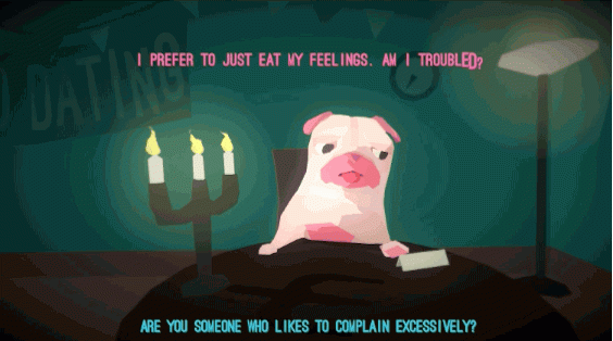 hot date ios pink pug eating excessively