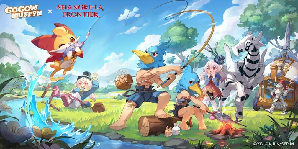 GoGo Muffin teams up with Shangri-La Frontier to bring a big wolf to the game along with some less important things